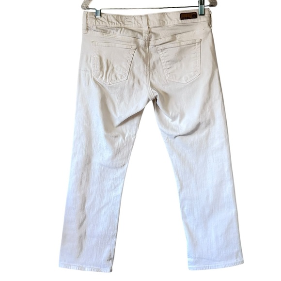 AG Adriano Goldschmied The Tomboy Crop Relaxed Straight Leg Jeans White Size 28 - Picture 6 of 12
